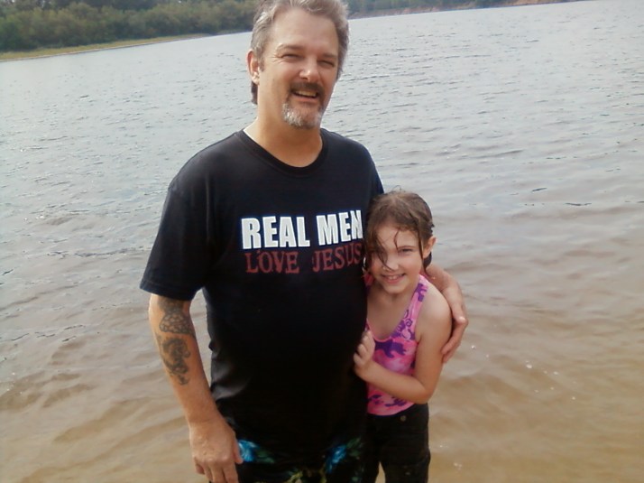 Allen and Zelma at her Baptism